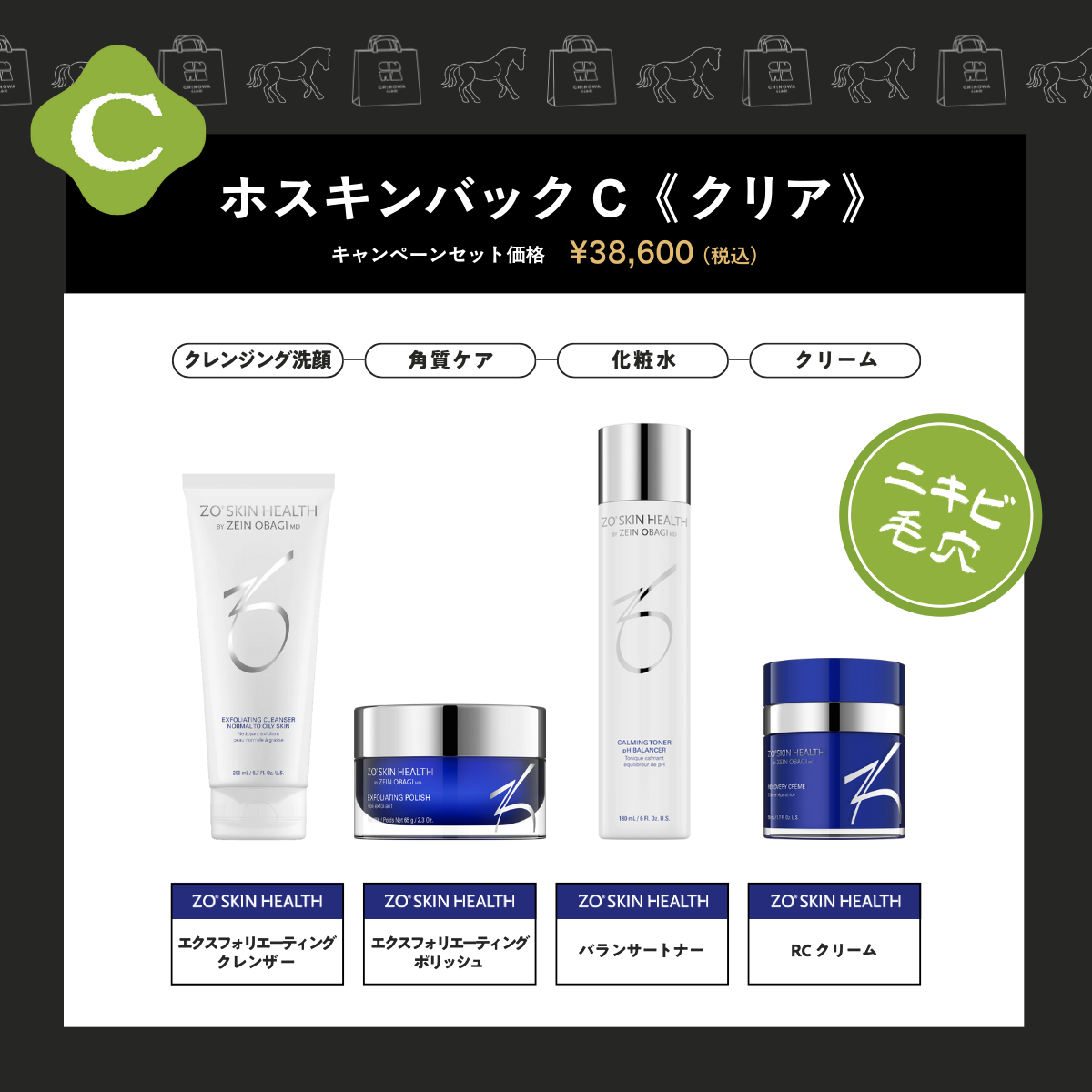 HOSKIN BAG ホスキンバックC【クリア】