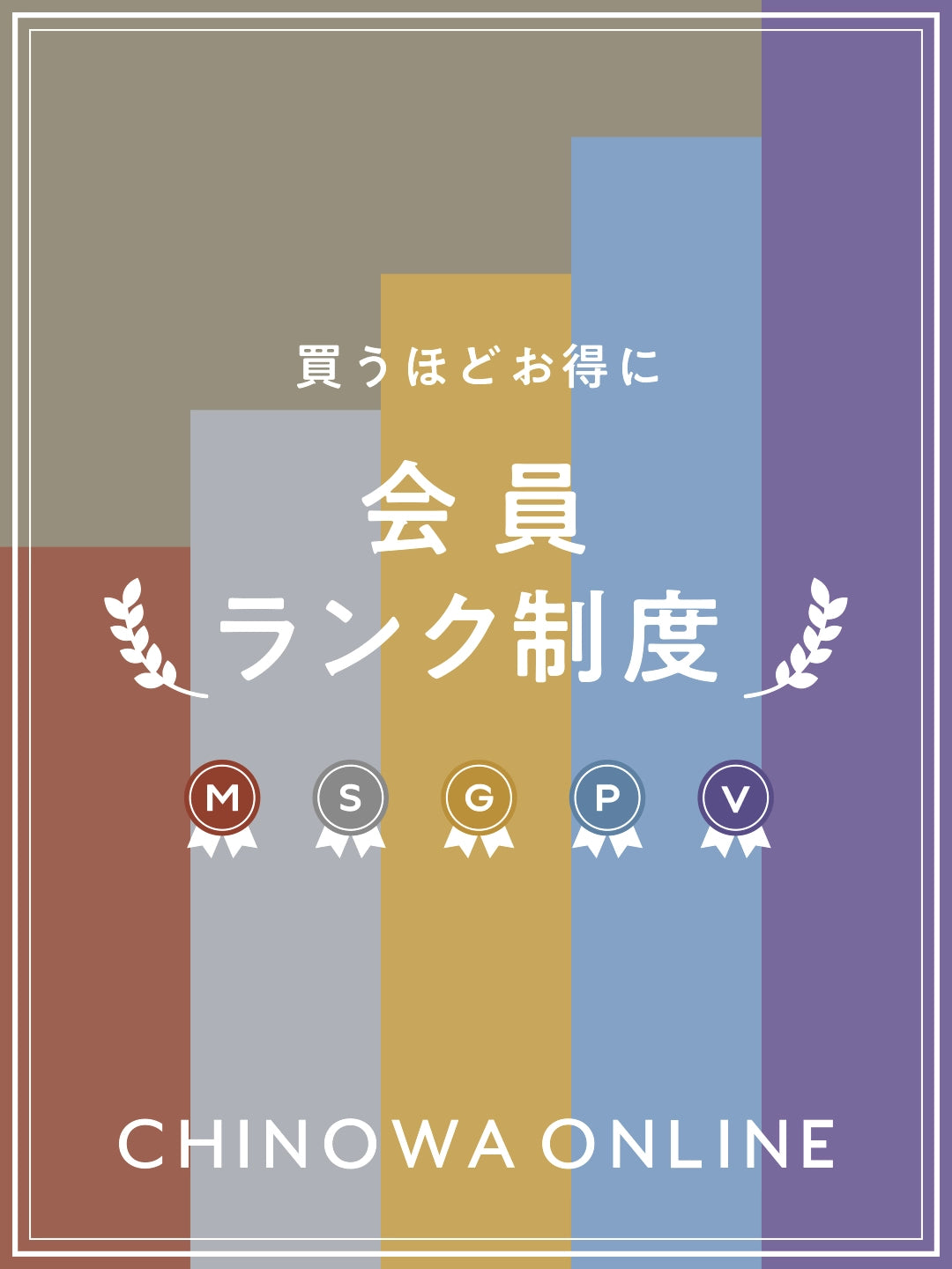 買うほどお得に 会員ランク制度 CHINOWA ONLINE